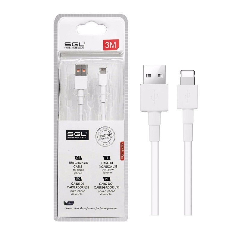 Καλώδιο φόρτισης USB to Lightning - 3m - D5 -194721