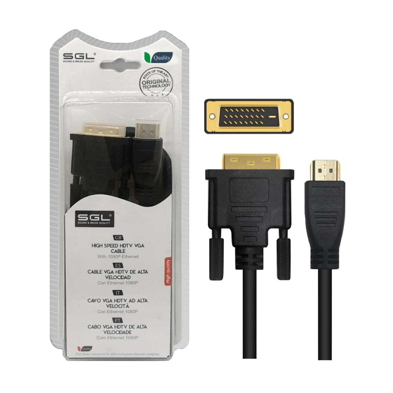 Καλώδιο HDMI-DVI - 1.5m - 1595 - 200398