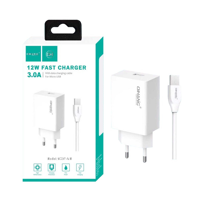Καλώδιο φόρτισης με αντάπτορα - Micro USB - QH-NC07AM - Fast Charger - 200724