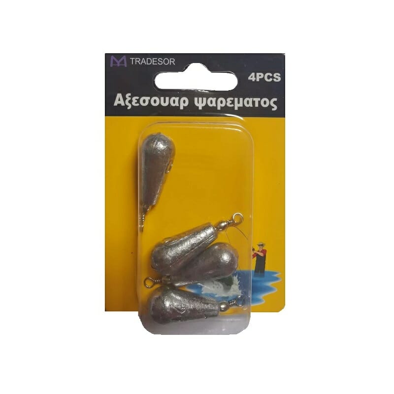 Βαρίδια αλιείας με στριφτάρι - 30g - 4pcs - 30149